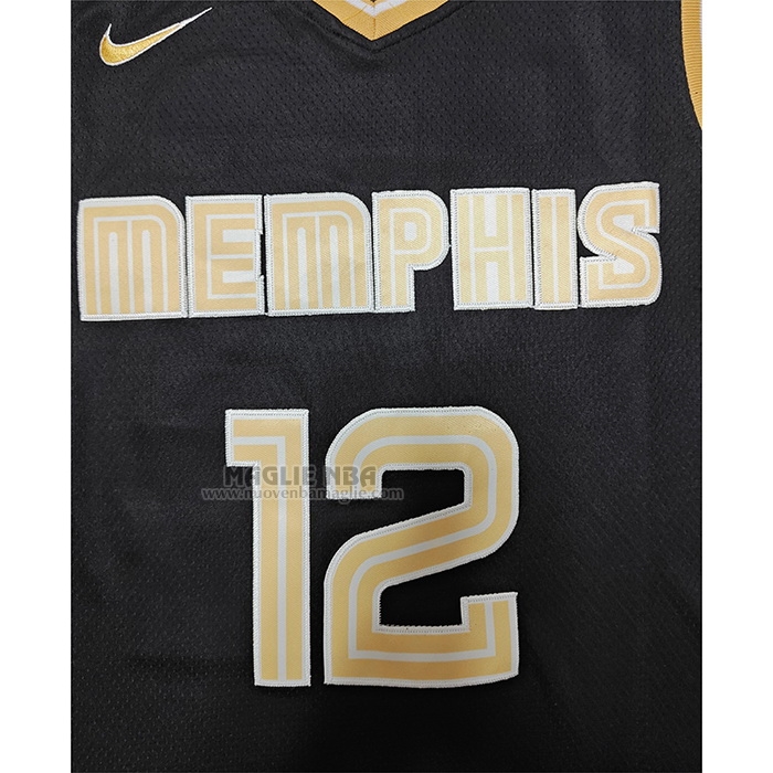 Maglia
 Ja Morant NO 12 Memphis Grizzlies Select Series Or
 Nero
